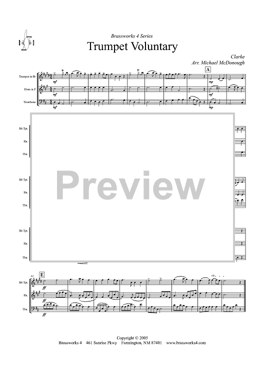 Trumpet Voluntary - Score