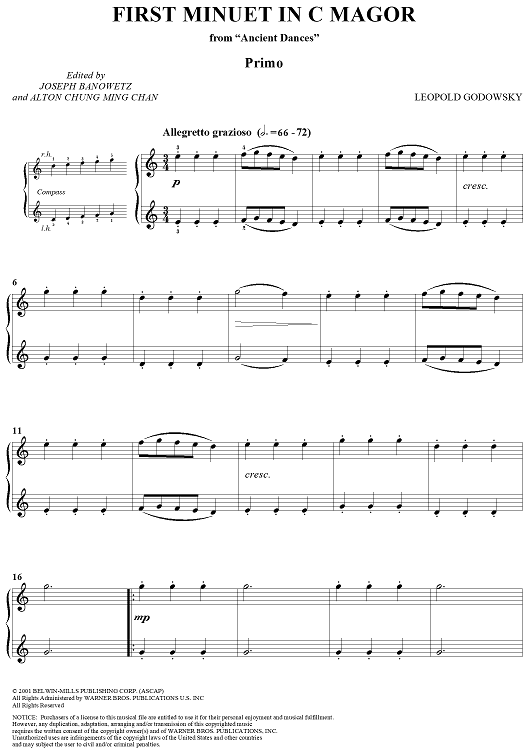 First Minuet in C Major