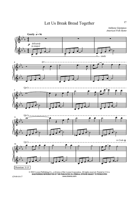 Let Us Break Bread Together