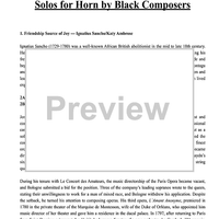 Lift: Solos For Horn By Black Composers - Horn in F