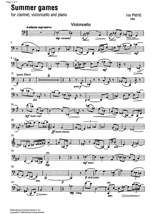 Summer games - Cello