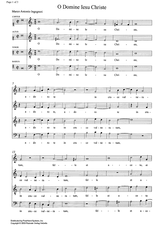 O Domine Iesu Christe - Score