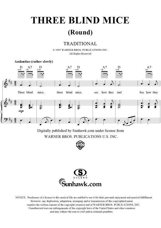 Three Blind Mice (Round)