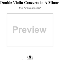 Double Violin Concerto in A Minor    - from "L'Estro Armonico" - Op. 3/8  (RV522) - Viola 1