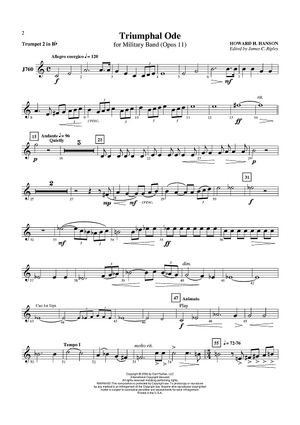 Triumphal Ode - Trumpet 2 in B-flat