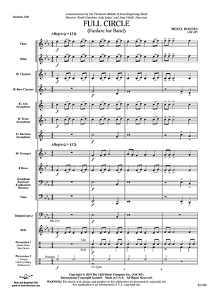 Full Circle (Fanfare for Band) - Score