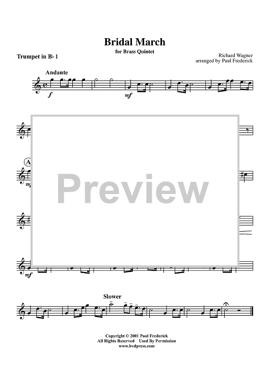 Bridal March - Trumpet 1