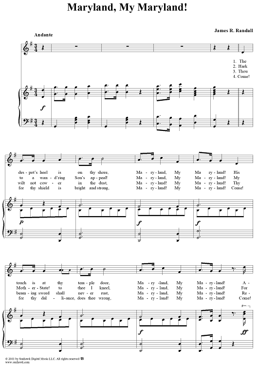 Maryland, My Maryland!