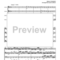 Canon in D for Cello Quartet - Score