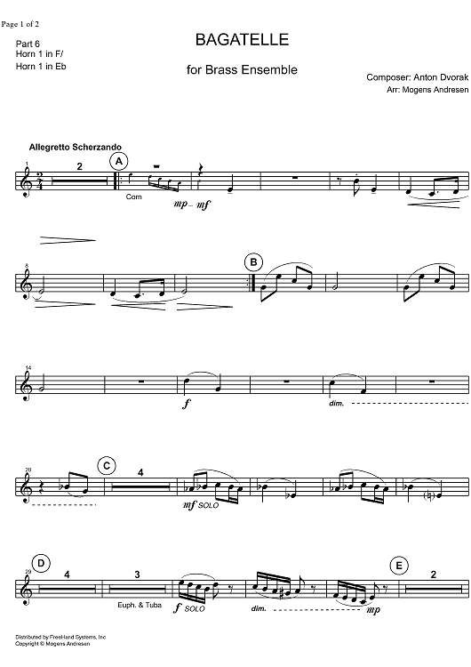 Bagatelle - Horn in E-flat/F