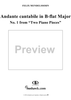 Andante cantabile in B-Flat Major, No. 1, from "Two Piano Pieces"