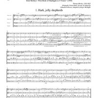 Two Madrigals, Vol. 9 - from Morley's "First Book of Madrigals to 4 Voices" (1594) - Score