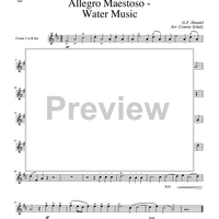 Allegro Maestoso - Water Music - Cornet 2/Trumpet 2