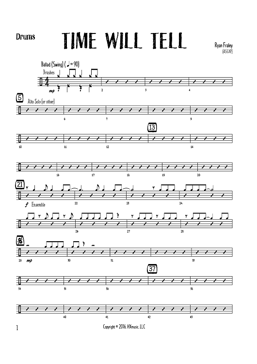 Time Will Tell - Drums