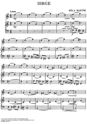 Dirge - Piano/Conductor, Oboe, Bells