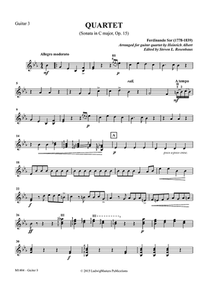 Quartet (Sonata in C major, Op. 15) - Guitar 3