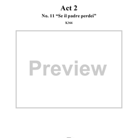 Idomeneo, rè di Creta, Act 2, No. 11 "Se il padre perdei" - Full Score