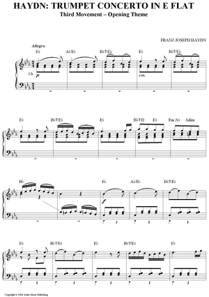 Haydn: Trumpet Concerto in E Flat - Third Movement-Opening Theme