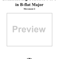 Brandenburg Concerto No. 6: Movement 2 - Score