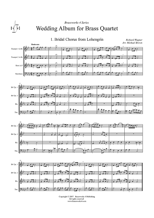 Wedding Album for Brass Quartet - Score