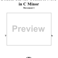 Double Clavier Concerto No. 3 in C Minor, Movement 1   (BWV 1062) - Score