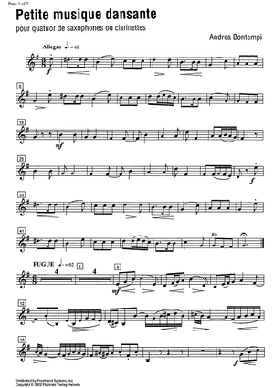 Petite musique dansante (Little dancing music) - B-flat Clarinet 1