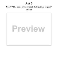 The name of the wicked shall quickly be past, No. 39 from Oratorio "Solomon", Act 3 (HWV67)