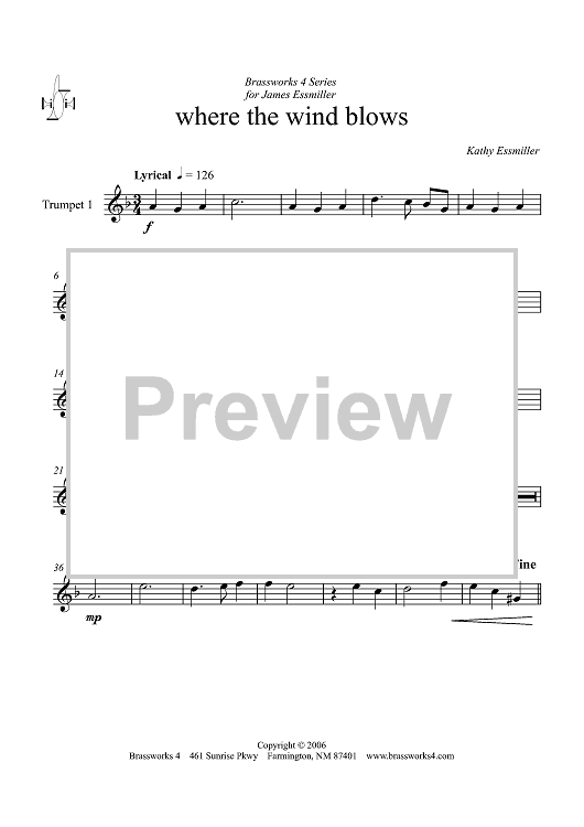 Where the Wind Blows - Trumpet 1
