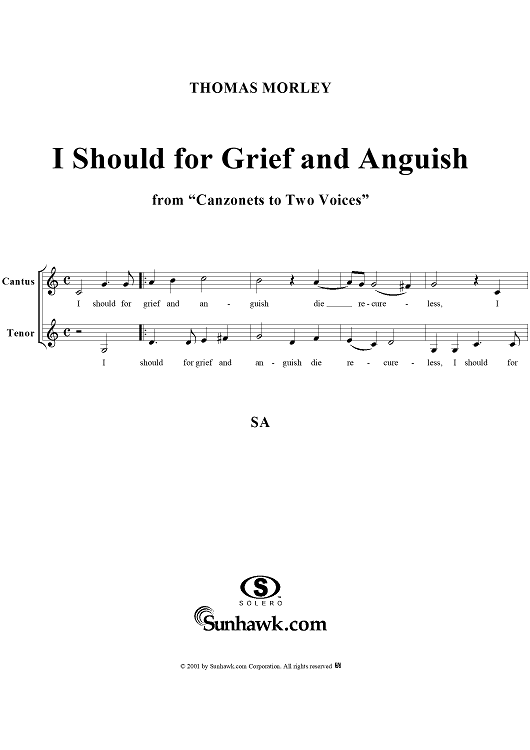 I Should for Grief and Anguish