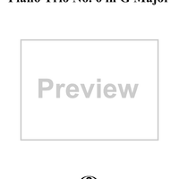 Piano Trio No. 6 in G Major K564 - Piano Score