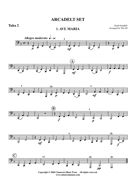 Arcadelt Set - Tuba 2