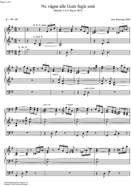 Nu vågne alle Guds fugle små