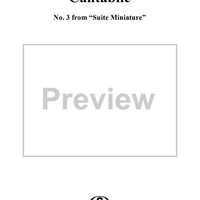 Suite Miniature: No. 3, Cantabile