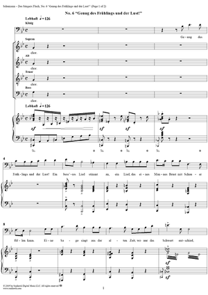 "Genug des Frühlings und der Lust!", No. 6 from "Des Sängers Fluch", Op. 139