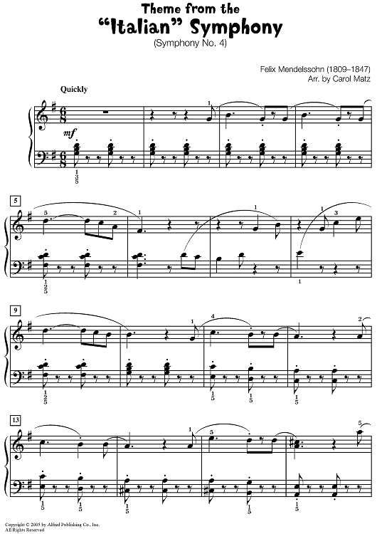 Theme from the "Italian" Symphony