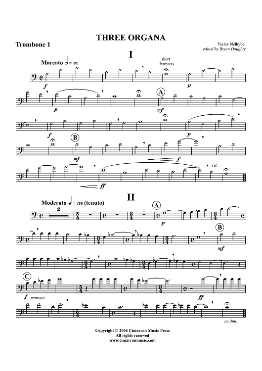 Three Organa - Trombone 1