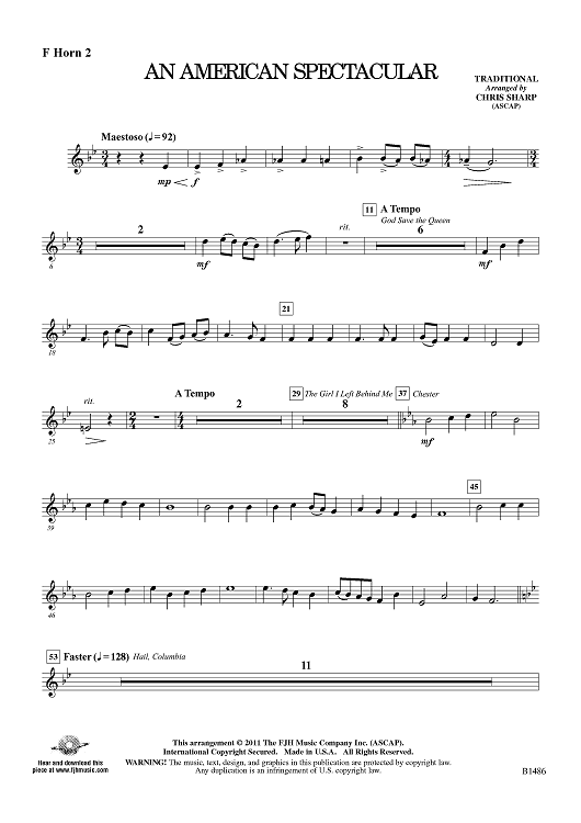 An American Spectacular - F Horn 2