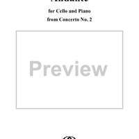 Andante from Concerto No. 2, Op. 3 - Piano Score