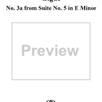 Suite no. 5 in E minor, HWV438, no. 3a:  Gigue