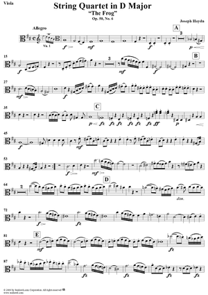 String Quartet in D Major, Op. 50, No. 6 - Viola