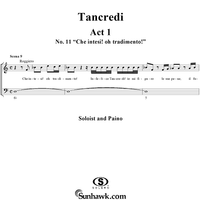 Che intesi! oh tradimento!: No. 11 from "Tancredi", Act 1, Scene 9 - Score