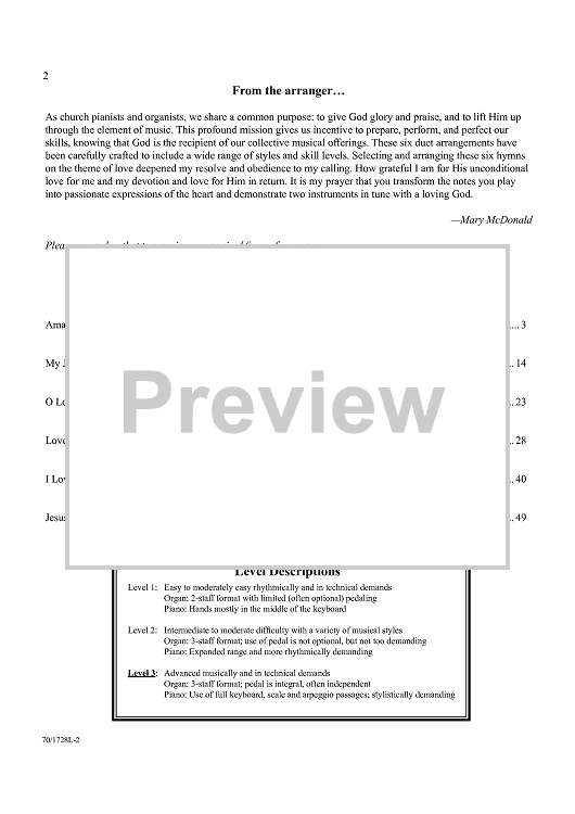 Contents - Bonus Material