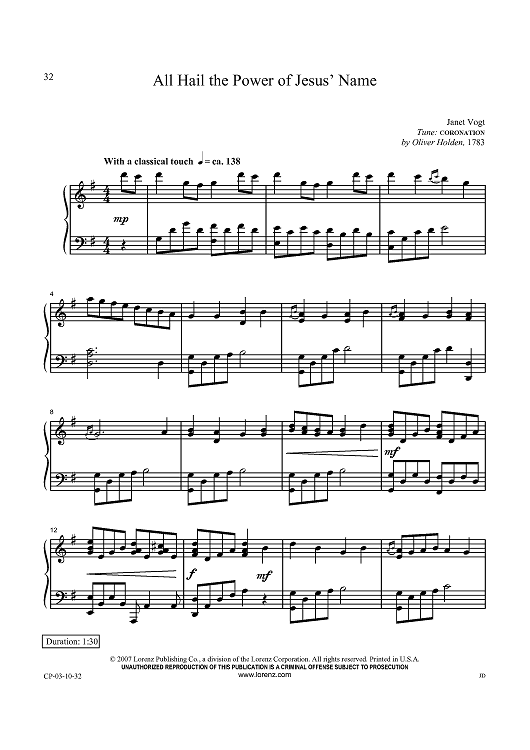 All Hail the Power of Jesus' Name