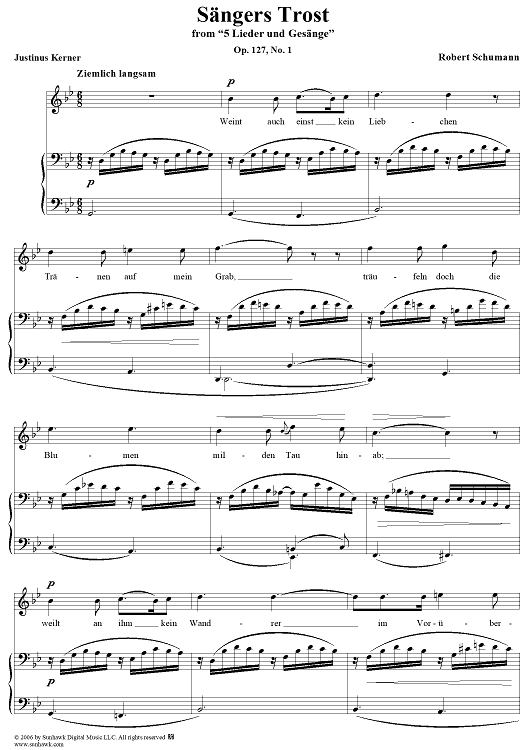 Sängers Trost, Op. 127, No. 1