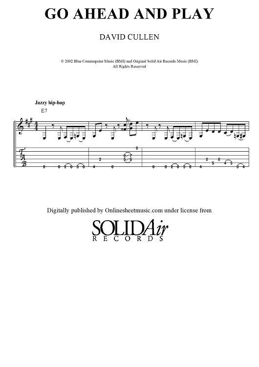 Go Ahead and Play (No MP3)