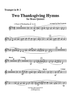 Two Thanksgiving Hymns - Trumpet 2