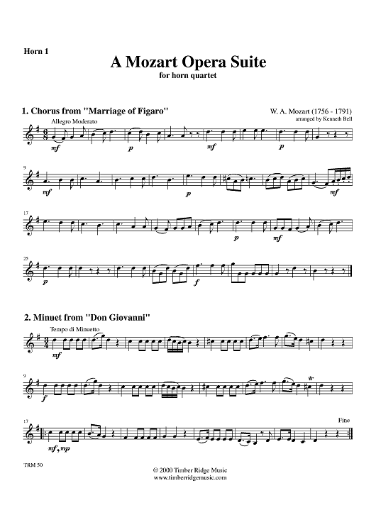 A Mozart Opera Suite - Horn 1