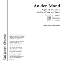 An den Mond Op.71 No. 2