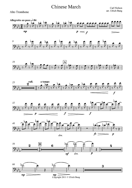 Chinese March - Tenor/Alto Trombone