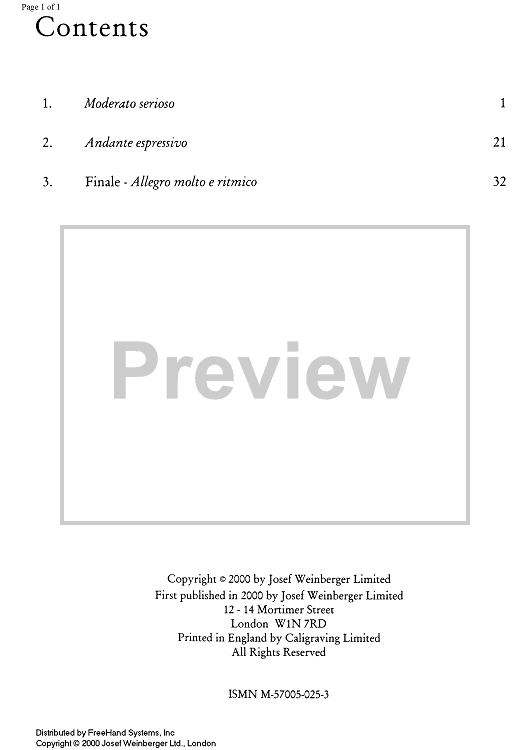 Quintet c minor Op.85 - Preface